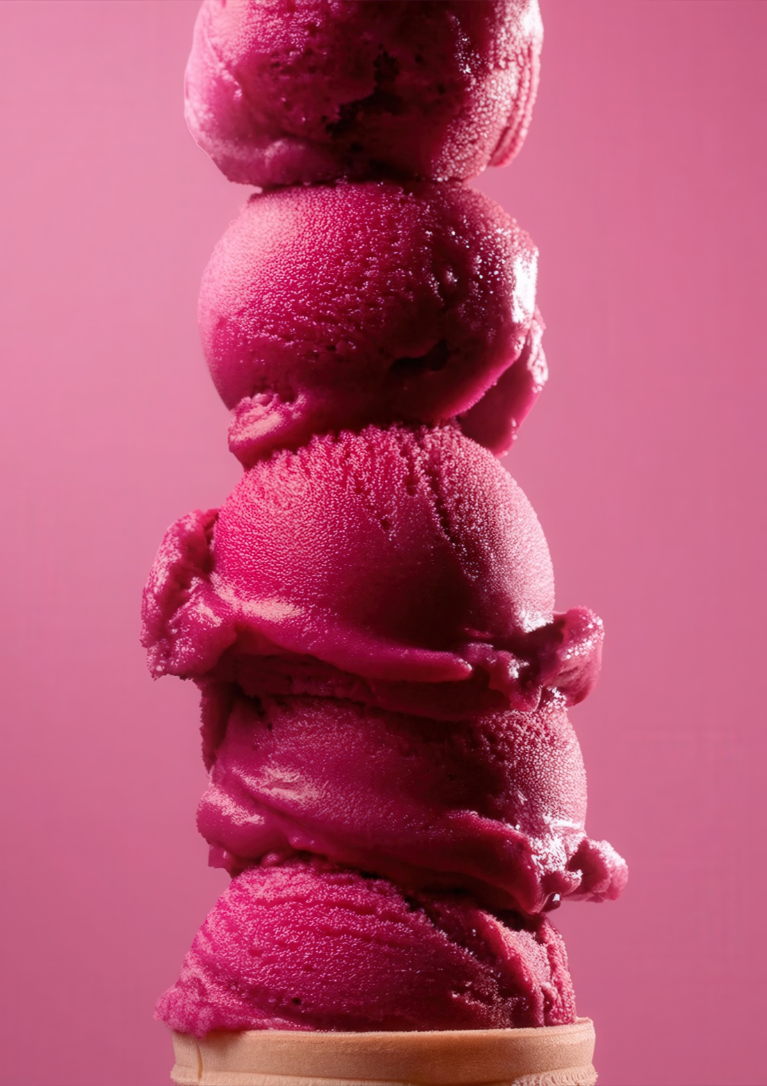 Stacked ice cream scoops